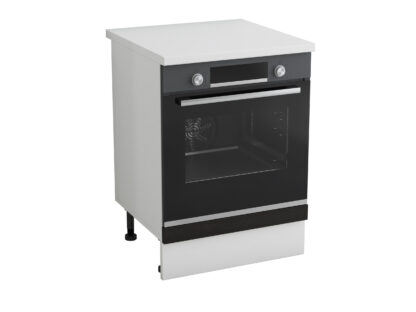 Corp cuptor, Alfa, wenge alb, blat alb, 83x60x60 cm