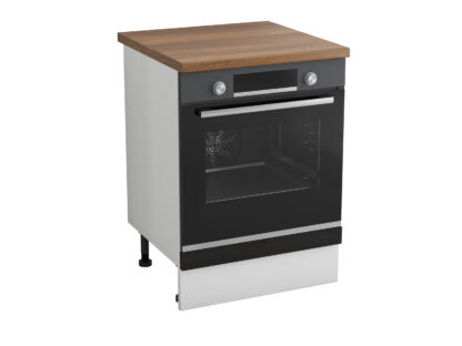 Corp cuptor, Alfa, wenge alb, blat termic nuc, 83x60x60 cm