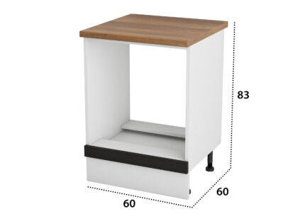 Corp cuptor, Alfa, wenge alb, blat termic nuc, 83x60x60 cm - imagine 4