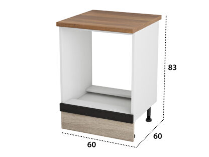 Corp cuptor, Alfa, wenge sonoma, blat termic nuc, 83x60x60 cm - imagine 4
