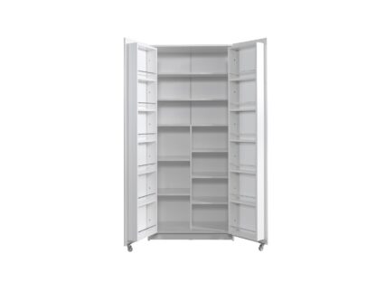 Dulap depozitare Demre, alb, 92x202 cm - imagine 2