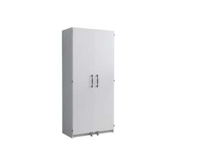 Dulap depozitare Demre, alb, 92x202 cm - imagine 4