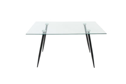 Set masa MB-84, sticla securizata, 140x76x80 cm, cu 4 scaune S-175 Albastru, 58x98x48 cm - imagine 8