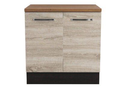 Masca chiuveta, Alfa, sonoma/wenge, blat termic nuc, PAL, 80x83x60 cm - imagine 3