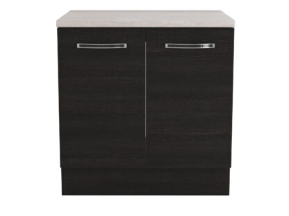 Masca chiuveta, Alfa, wenge, blat travertin, PAL, 80x83x60 cm - imagine 3