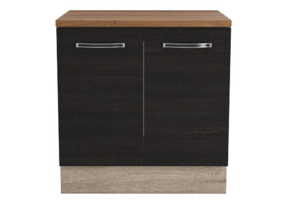 Masca chiuveta, Alfa, wenge/sonoma, blat termic nuc, PAL, 80x83x60 cm - imagine 3