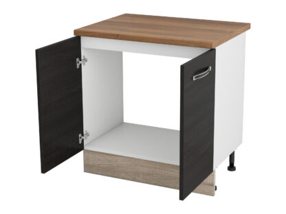 Masca chiuveta, Alfa, wenge/sonoma, blat termic nuc, PAL, 80x83x60 cm - imagine 2