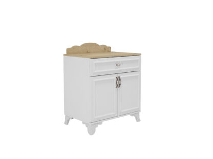 Comoda Alessa, 75x84x40 cm, Alb Sonoma, MDF - imagine 2