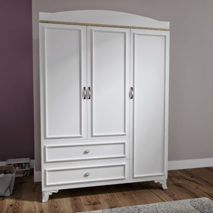 Dulap Alessa, Alb, 105x184x42 cm