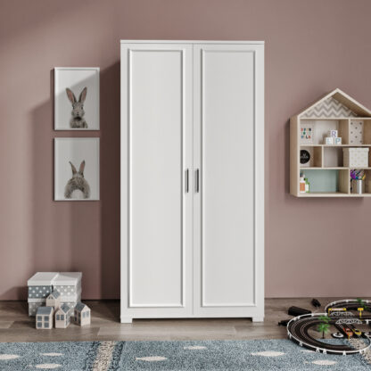 Dulap Diva Country, Alb, MDF, 92x181x41 cm - imagine 4
