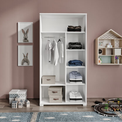 Dulap Diva Country, Alb, MDF, 92x181x41 cm - imagine 3