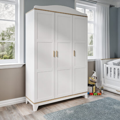 Dulap Florya, Alb, 139x216x52 cm, MDF