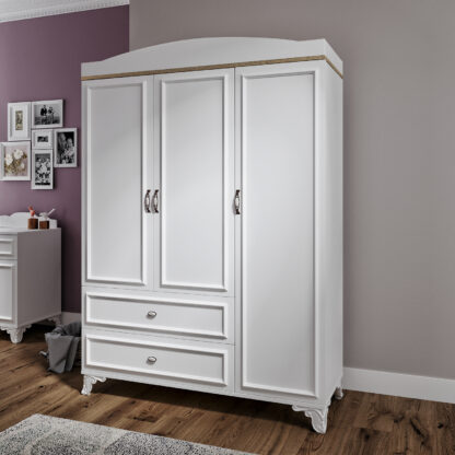 Dulap Lisa, Alb, 139x216x52 cm, MDF