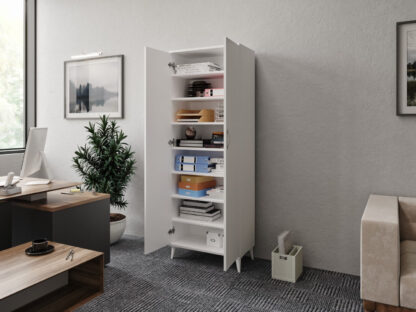 Dulap multifunctional, Venty 8, Alb, MDF - imagine 6