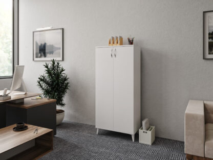 Pantofar Grandy 7, Alb, 70x153x36.5 cm, MDF - imagine 3