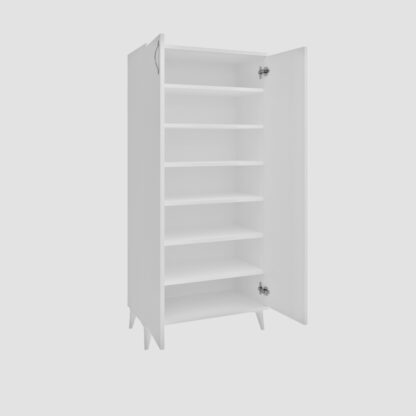 Pantofar Grandy 7, Alb, 70x153x36.5 cm, MDF - imagine 5