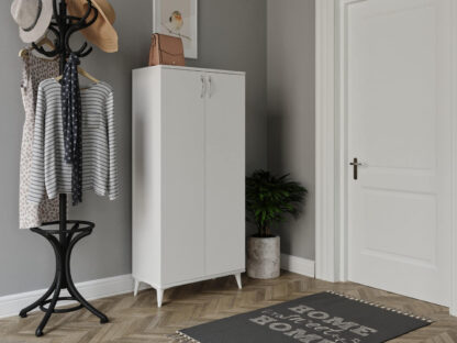 Pantofar Grandy 7, Alb, 70x153x36.5 cm, MDF