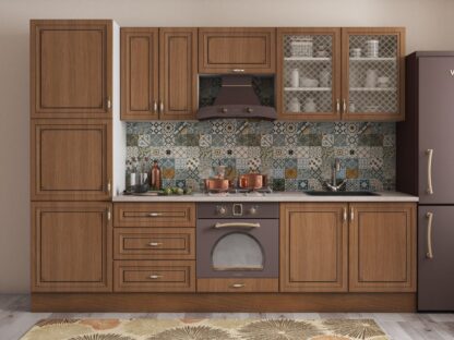 Bucatarie Grand 260, Stejar, Fronturi MDF, corp din PAL