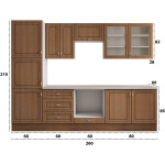 Bucatarie Grand 260, Stejar, Fronturi MDF, corp din PAL - imagine 5