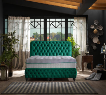 Pat Bella, 160x200 cm, tapitat, verde - imagine 3