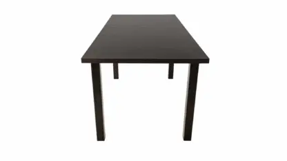 Set masa extensibila 140 x 180 cm cu 6 scaune tapitate, MB-21 si S-37, wenge, lemn masiv de fag, stofa - imagine 3
