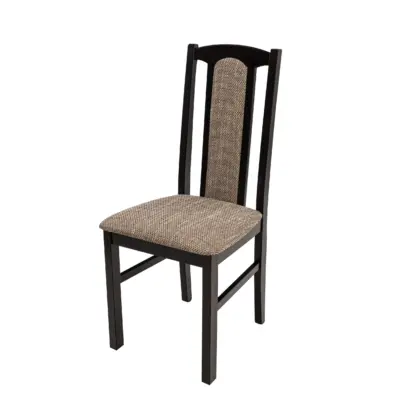 Set masa extensibila 140 x 180 cm cu 6 scaune tapitate, MB-21 si S-37, wenge, lemn masiv de fag, stofa - imagine 9