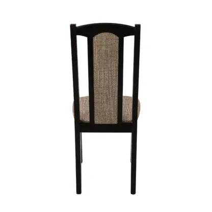 Set masa extensibila 140 x 180 cm cu 6 scaune tapitate, MB-21 si S-37, wenge, lemn masiv de fag, stofa - imagine 6