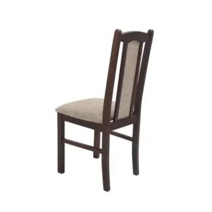 Set masa extensibila 160 x 200 cm cu 6 scaune tapitate, MB-12 Venus 1 si S-37, nuc, lemn masiv de fag, stofa - imagine 6