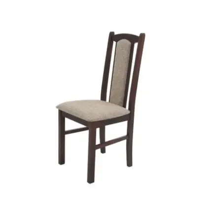 Set masa extensibila 160 x 200 cm cu 6 scaune tapitate, MB-12 Venus 1 si S-37, nuc, lemn masiv de fag, stofa - imagine 7