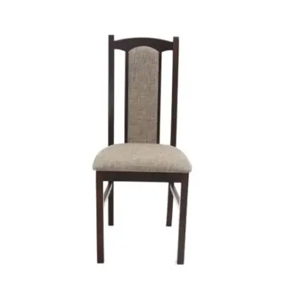 Set masa extensibila 160 x 200 cm cu 6 scaune tapitate, MB-12 Venus 1 si S-37, nuc, lemn masiv de fag, stofa - imagine 8