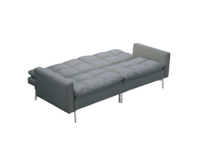 Canapea extensibila Zuni, material textil, gri, 204x91x85 cm - imagine 2