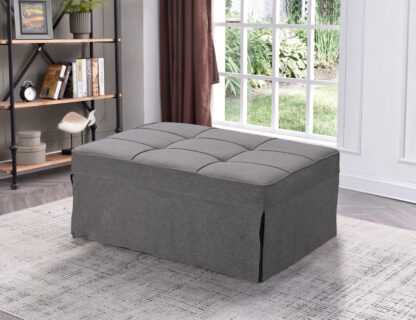 Fotoliu extensibil Alex, material textil, gri, 94x72x39