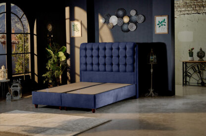 Pat Fares, 160x200 cm, tapitat, indigo - imagine 4