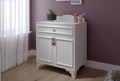 Comoda Alessa, 75x84x40 cm, Alb, MDF