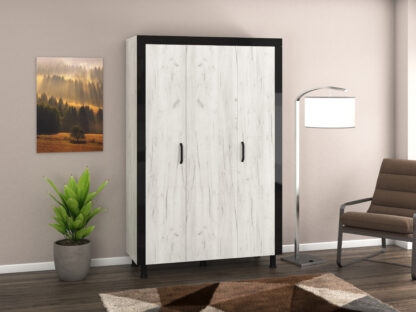 Dressing Omega, Alb murdar, 130x202x52 cm, PAL