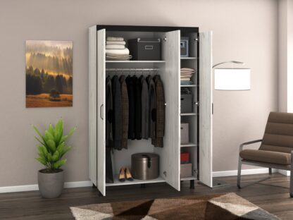Dressing Omega, Alb murdar, 130x202x52 cm, PAL - imagine 5