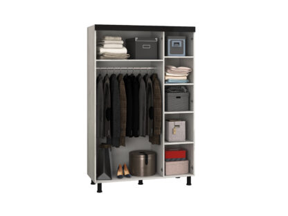 Dressing Omega, Alb murdar, 130x202x52 cm, PAL - imagine 4