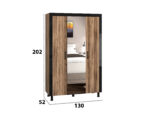 Dressing Omega, Nuc Lyon, Cu oglinda, 130x202x52 cm, PAL - imagine 3