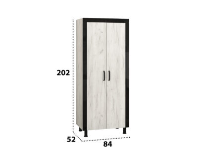 Dressing Omega, Alb murdar, 84x202x52 cm, PAL - imagine 3