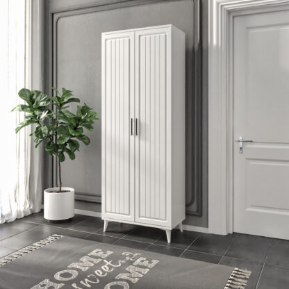 Pantofar Dante, 70x190x36.5 cm, Alb, MDF - imagine 2