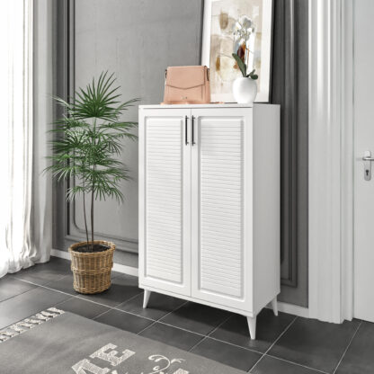 Pantofar Fuga, 70x118x36.5 cm, Alb, MDF