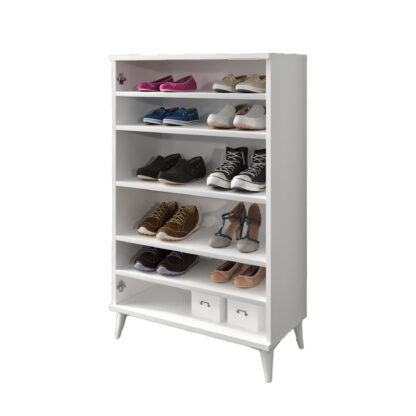 Pantofar Fuga, 70x118x36.5 cm, Alb, MDF - imagine 4