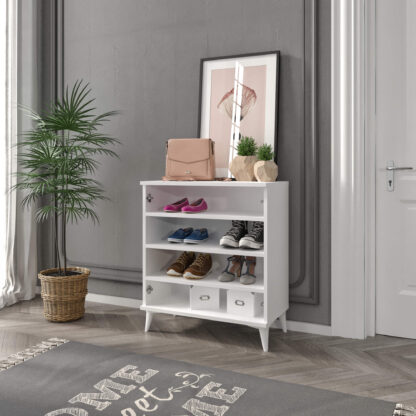 Pantofar Latte, 70x83x36.5 cm, Alb, MDF - imagine 3