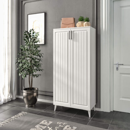 Pantofar Rose, 70x153x36.5 cm, Alb, MDF - imagine 2