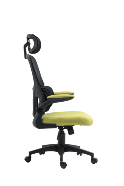Scaun birou S-189, Negru/Verde, 63x125x65 cm, Material Textil - imagine 12