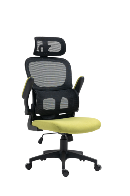 Scaun birou S-189, Negru/Verde, 63x125x65 cm, Material Textil - imagine 5
