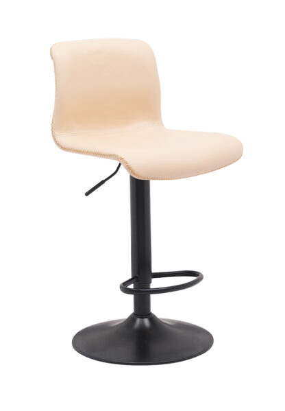 Scaun bar, S-201, Crem, 50x106x40 cm, Piele Ecologica
