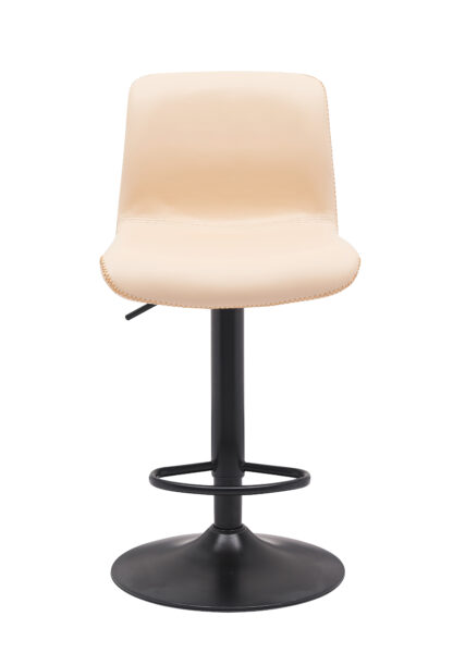 Scaun bar, S-201, Crem, 50x106x40 cm, Piele Ecologica - imagine 2