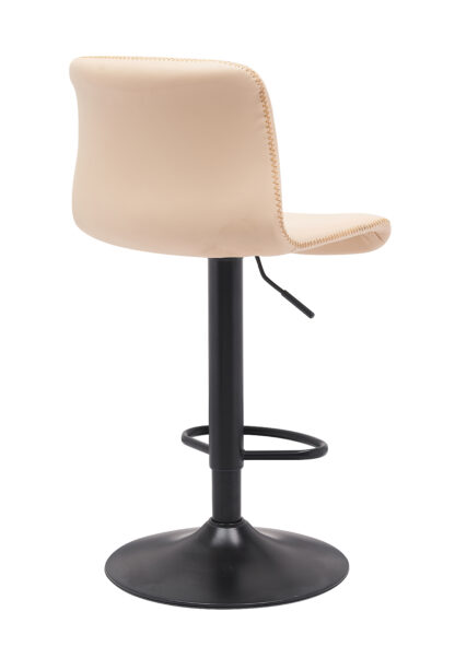 Scaun bar, S-201, Crem, 50x106x40 cm, Piele Ecologica - imagine 4