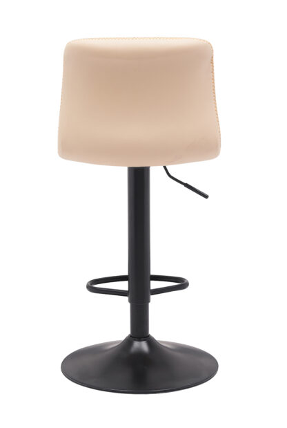 Scaun bar, S-201, Crem, 50x106x40 cm, Piele Ecologica - imagine 5